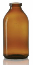250 ml infuusflacon, amber, type 2 geblazen glas